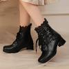 Short Boots Lace Belt Buckle Hollowed Out LO Lolita Shoes Student Dress  Short Boots and Ankle Boots