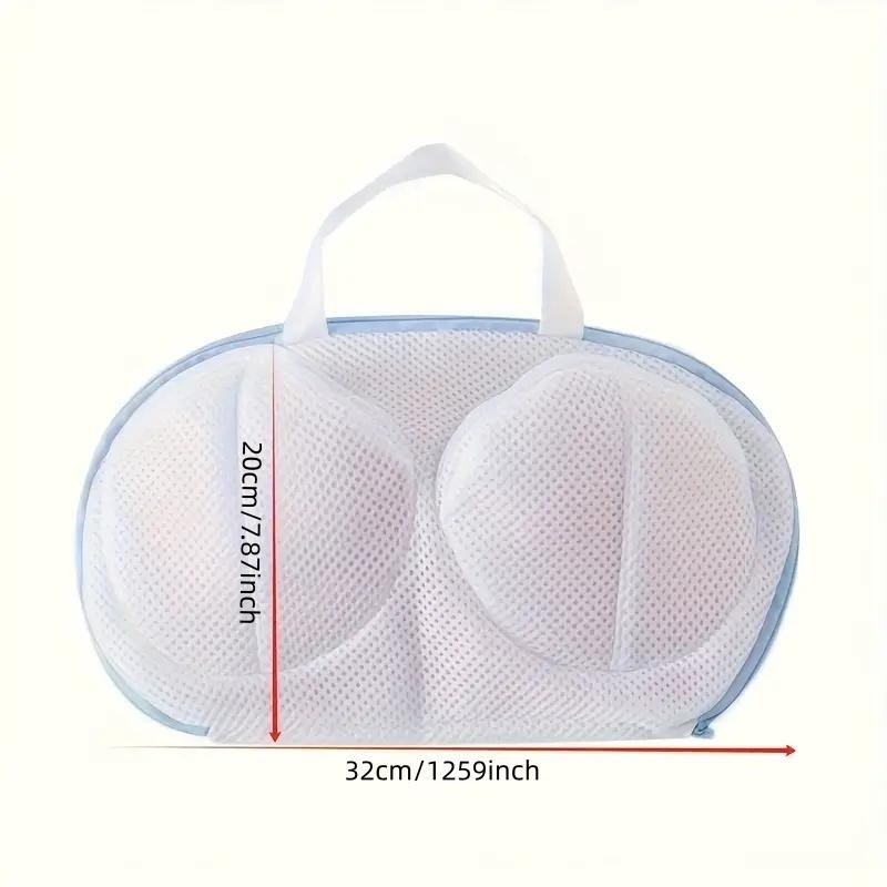 Sturdy Mesh Wash Bag for Delicates, Zipper Closure, Round Lingerie & Fine Clothing Laundry Keeper