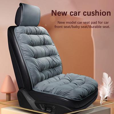1 pièce Coussin de siège auto Hiver Housse de siège auto Doublure en coton Coussin Couverture de voiture Accessoires Flocage Polaire Housse Douce Siège S U4L5