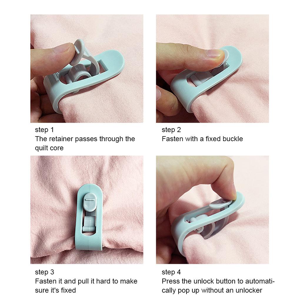 1 buc cleme antiderapante pentru pătură cuvertură, cleme pentru pilotă, cleme din plastic pentru pături, suport de fixare, cleme de fixare pentru cearșafuri de pat