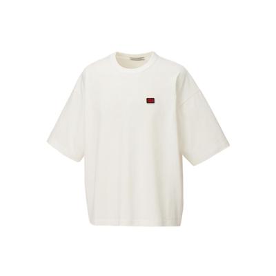 ONITSUKA TIGER Camiseta Básica Confortável Versátil Cor Sólida Manga Curta Unissex Tops 2183B542-100