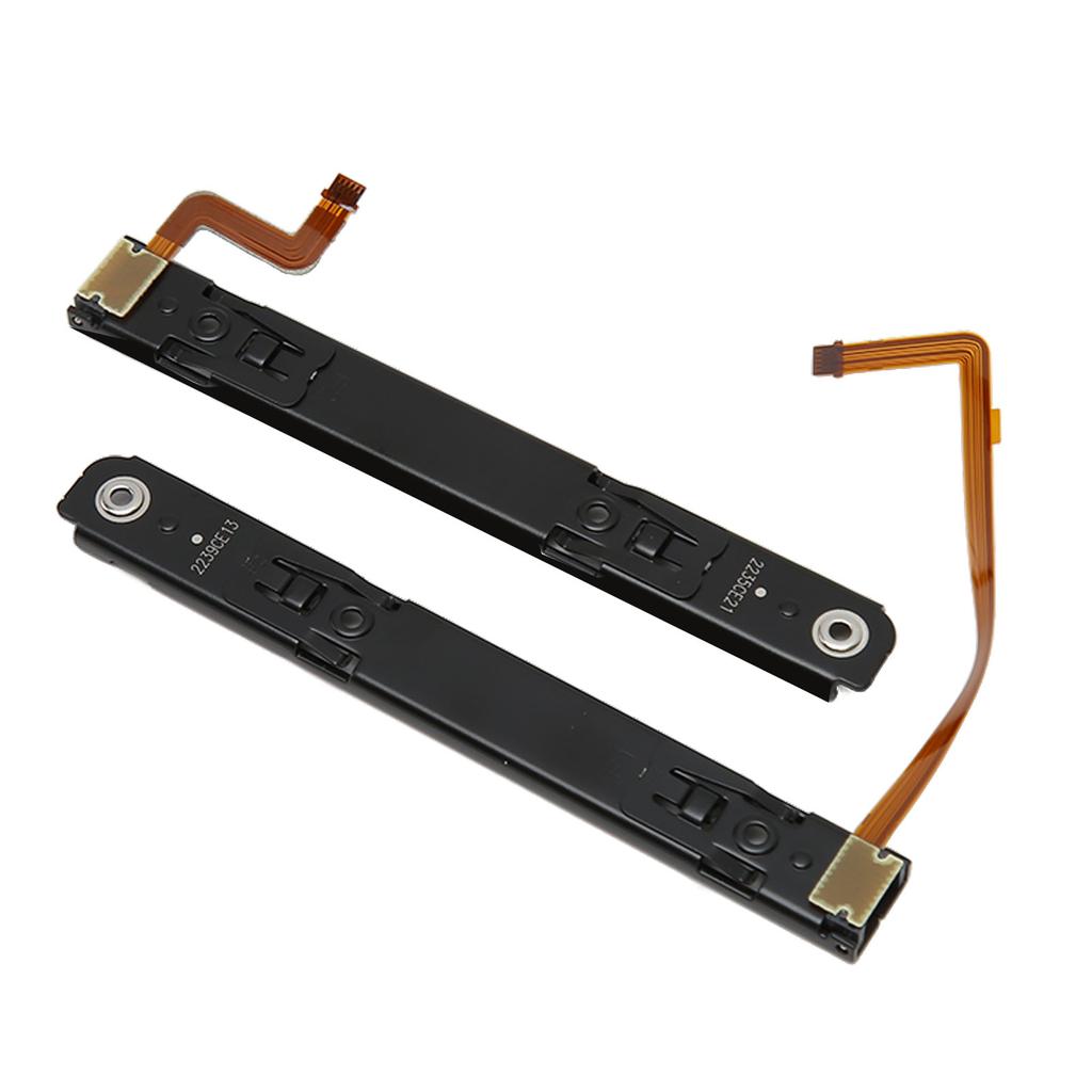 1 Paar Spielkonsolen-Schiebeschienen Professionelle Ersatz-Metallschiebeschienen mit Sensor-Flachbandkabel für SWITCH OLED-Host