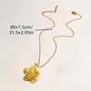 European Style Metal Flower Pendant Long Necklace: Versatile Women's Sweater Chain for Special Occasions