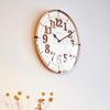 Interform CL-9706 Radio-Controlled Wall Clock, Teal, Brown, White, 30.5cm, Natural, Nordic Style