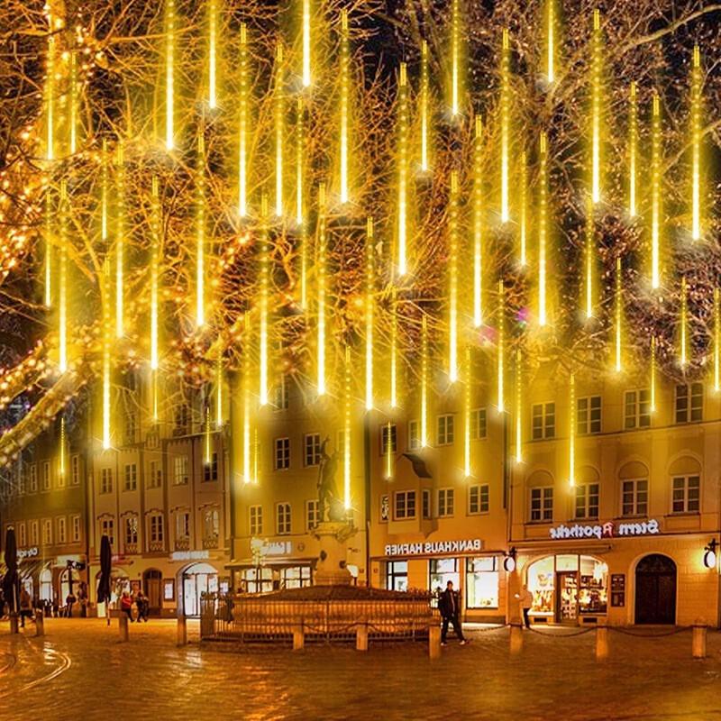 Solar Powered LED Meteor Shower String Lights