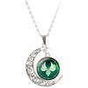 Genshin Impact God's Eye Moon Pendant Necklace - Cartoon Style Gem Accessories