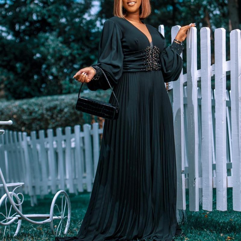 Large Size Beaded Mesh Fashion Casual Loose Wide-leg Jumpsuit