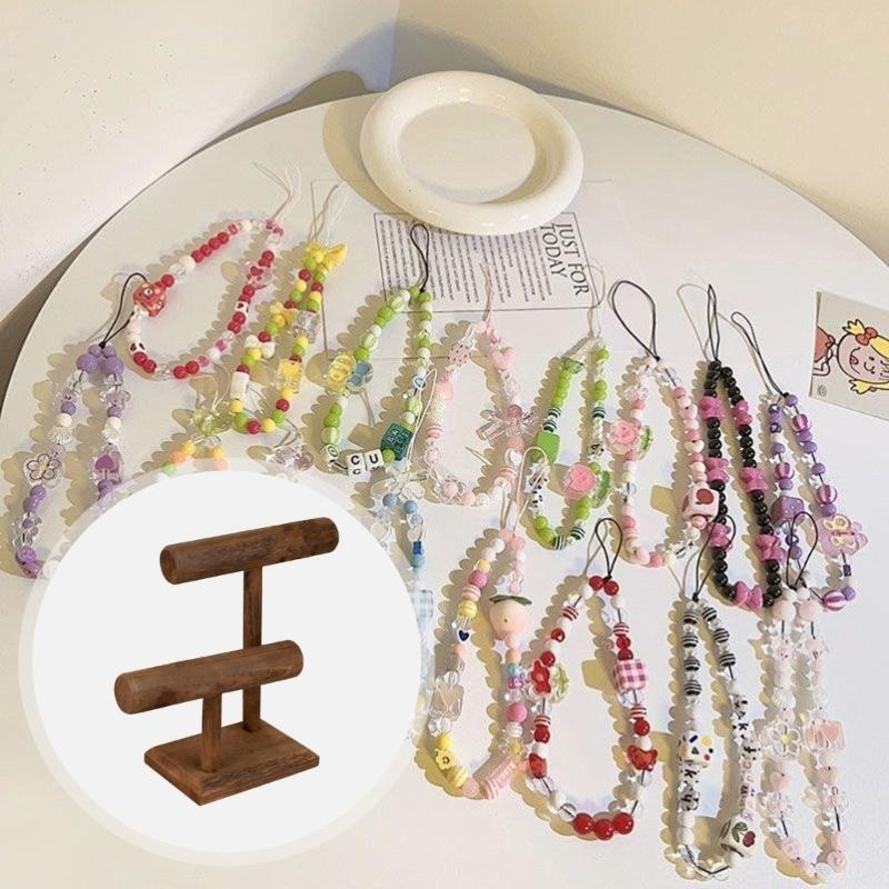 Houten Armbandhouder Displaystandaard Vintage Stijl Houten Sieraden Organizers met Dubbele Niveaus voor Armbanden en Meer