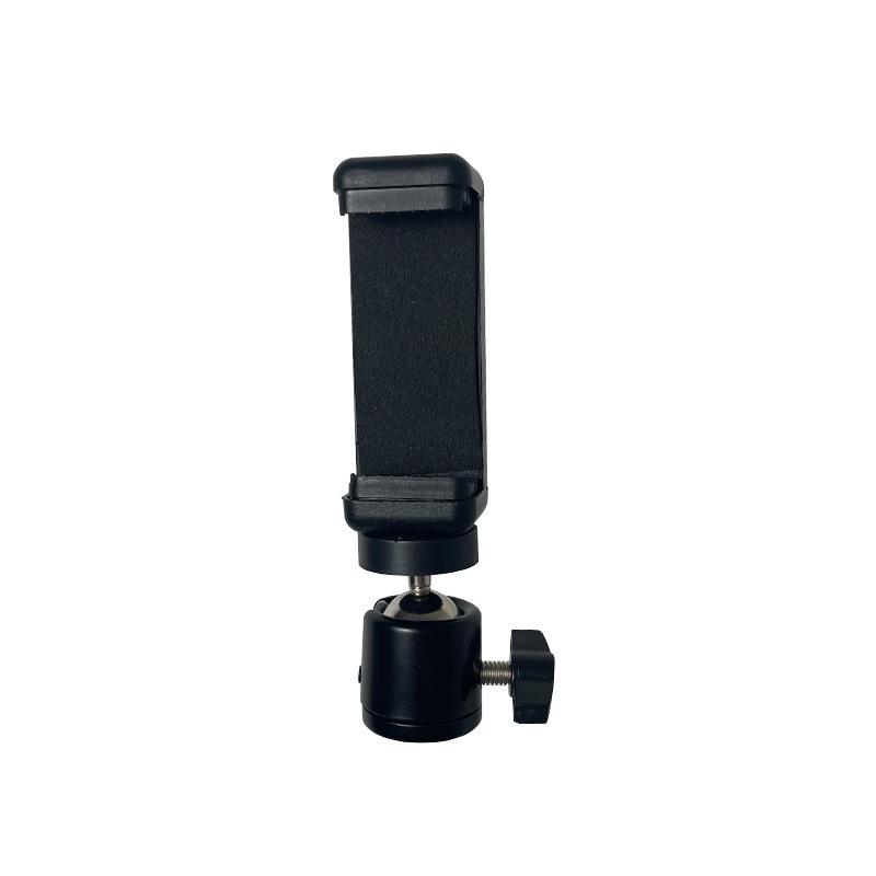 360° Rotating Universal Metal Phone Clip & Tripod Ball Head for Live Broadcasts & DSLR Cameras
