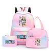 3Pcs/set Back To School Backpack Anime One Piece Girl Backpack Set Kawaii School Students Boy Children Lunch Bags Pencil Box
