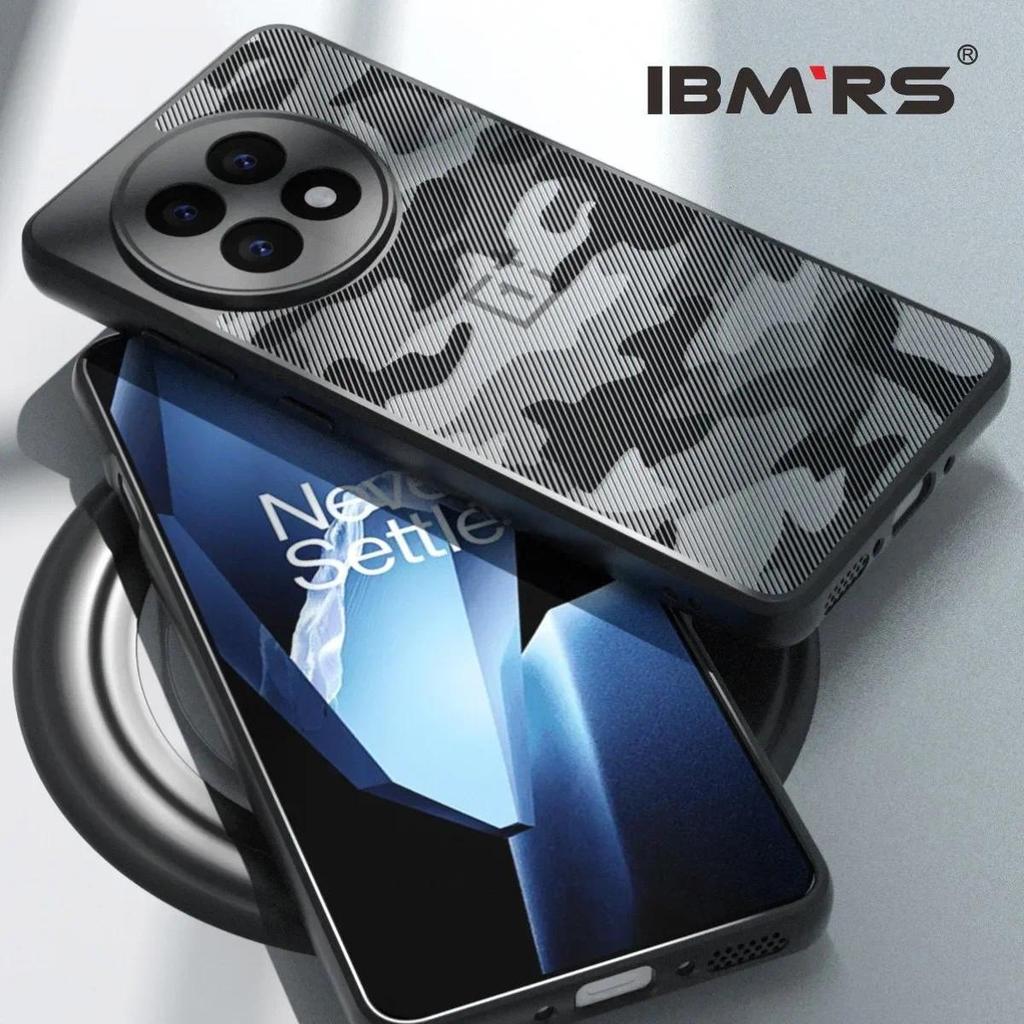 (Comes with wrist strap)IBMRS for OnePlus 13R Case,camo Clear transparent phone protection shell