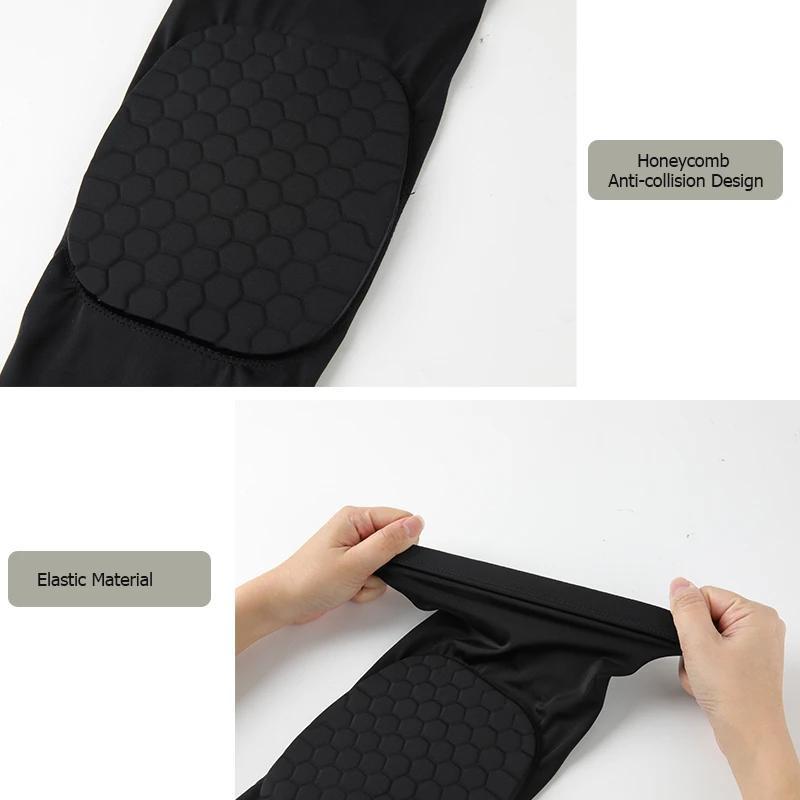 1PC Basketball Knee Protector Compression Sleeve Honeycomb Foam Pads Brace Kneepad Fitness Gear Volleyball Support