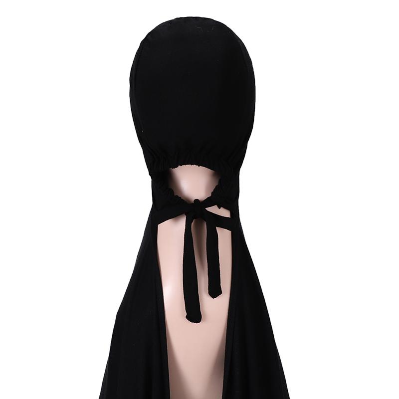 Muslim Modal Adjustable Scarf Rope Cap Jersey Lnstant Hijab Soft Turban Plain Shawl Solid Headband Wraps Foulard Femme