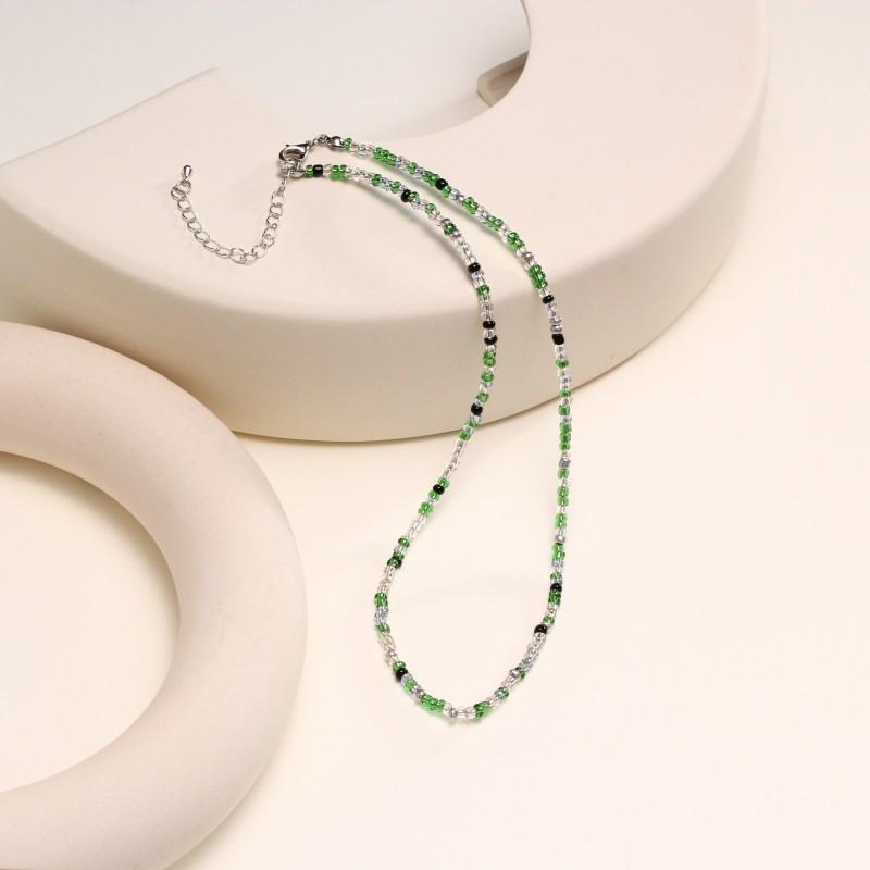 Neue Dopamin-Bonbonfarbe Reiskorn-Halskette, Böhmische Handgemachte Perlen-Halskette Schmuckzubehör