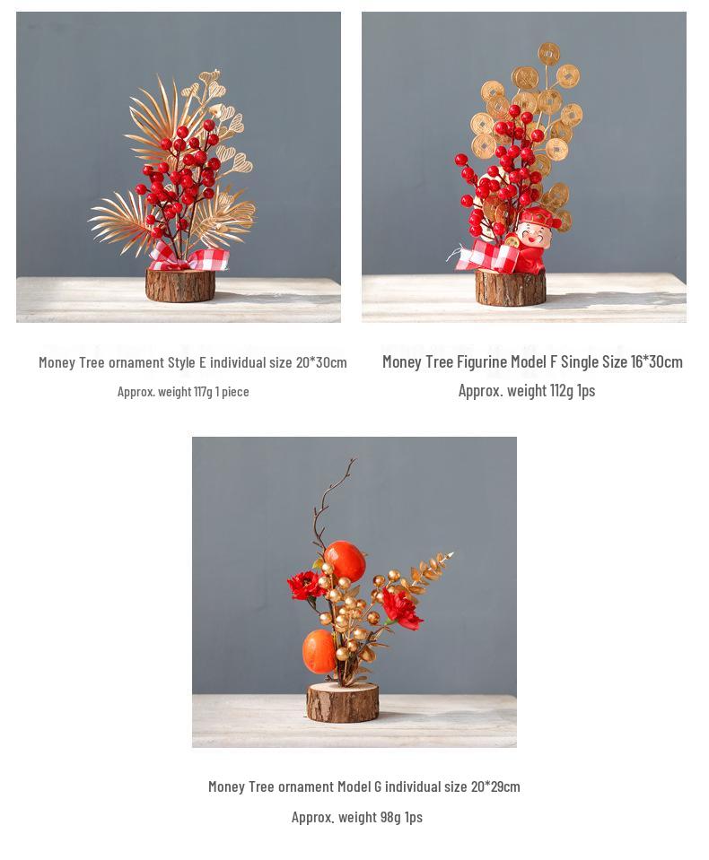 2026 Chinese New Year Red Berry Money Tree Decoration for Spring Festival Photography Prop