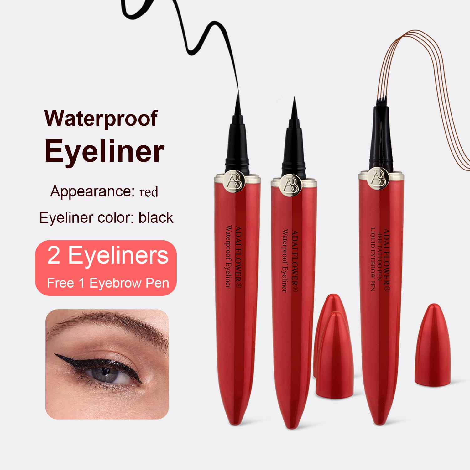 

Водостойкая жидкая подводка для глаз, устойчивая к размазыванию и переносу, долговечная. Получите 1 бесплатную ручку для бровей красный