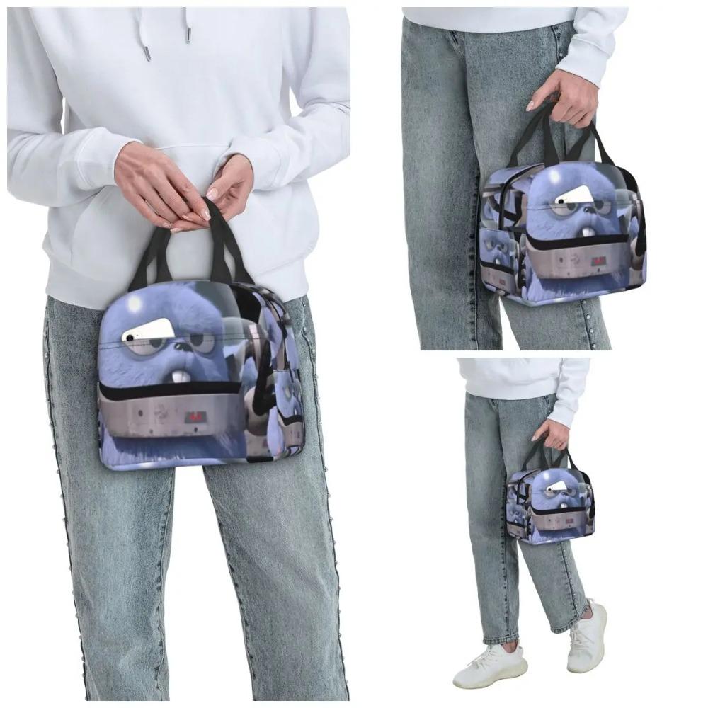 Grizzy und die Lemminge Isolierte Lunchtasche für Kinder Schul-Kühltasche Thermische Lebensmittelbox Tragbare Lunchboxen Behälter