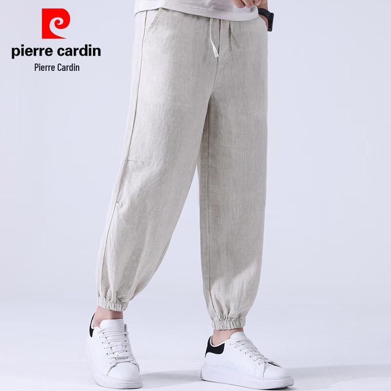 

Pierre Cardin Men s 100% Linen Straight-Leg Chinese Style Casual Pants 2XL