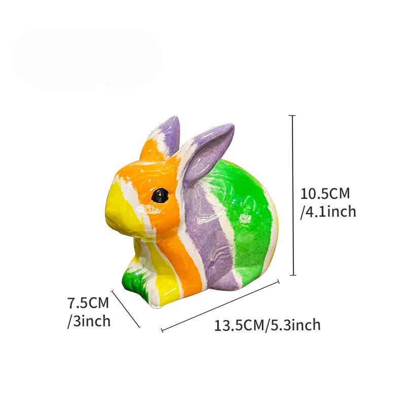 

Современные милые кроличьи украшения, изделия из смолы в виде животных, украшение для рабочего стола, ТВ-тумбы в гостиной