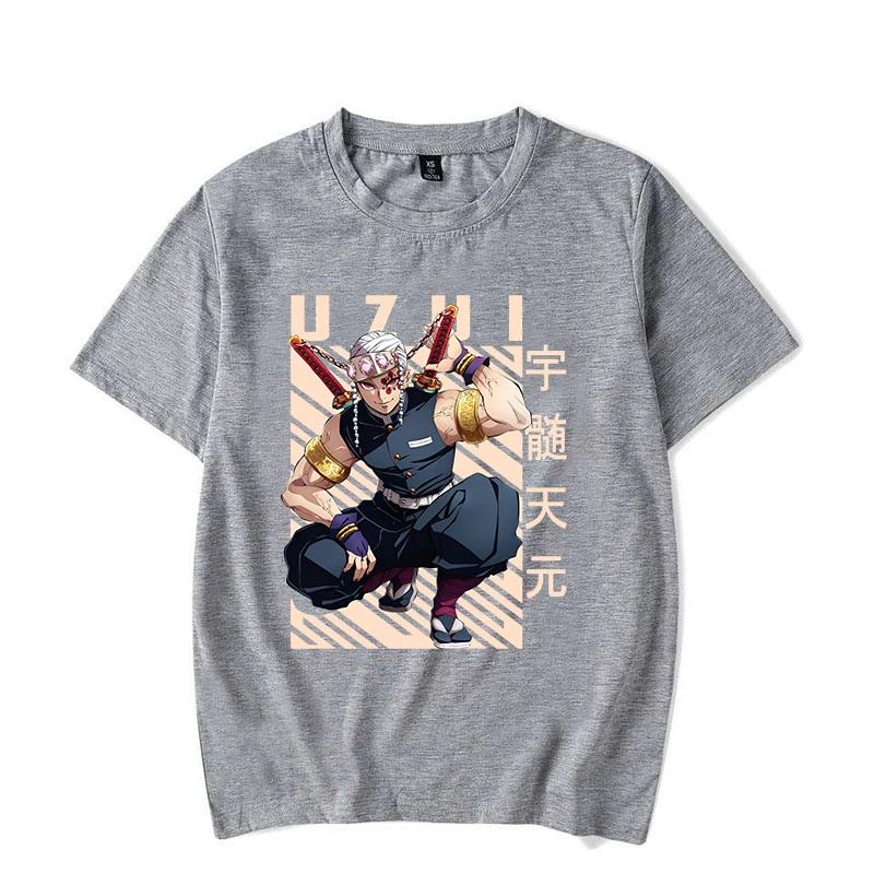 New Anime Uzui Tengen Print Short Sleeves Fashion Round Neck Men Woman Cotton T-Shirt Summer Casual Tees