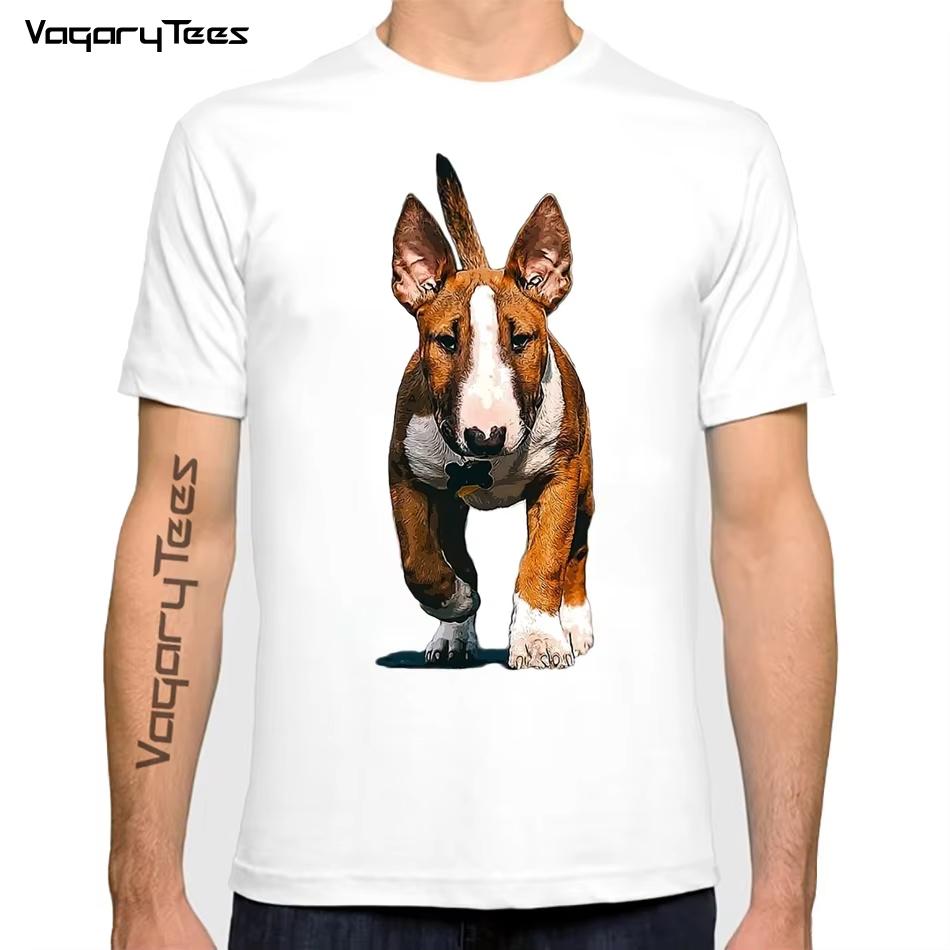 

Летняя мода Мужская футболка с принтом милого щенка добермана английского бультерьера, крутая картина с мопсом, повседневные топы, футболки 3XL