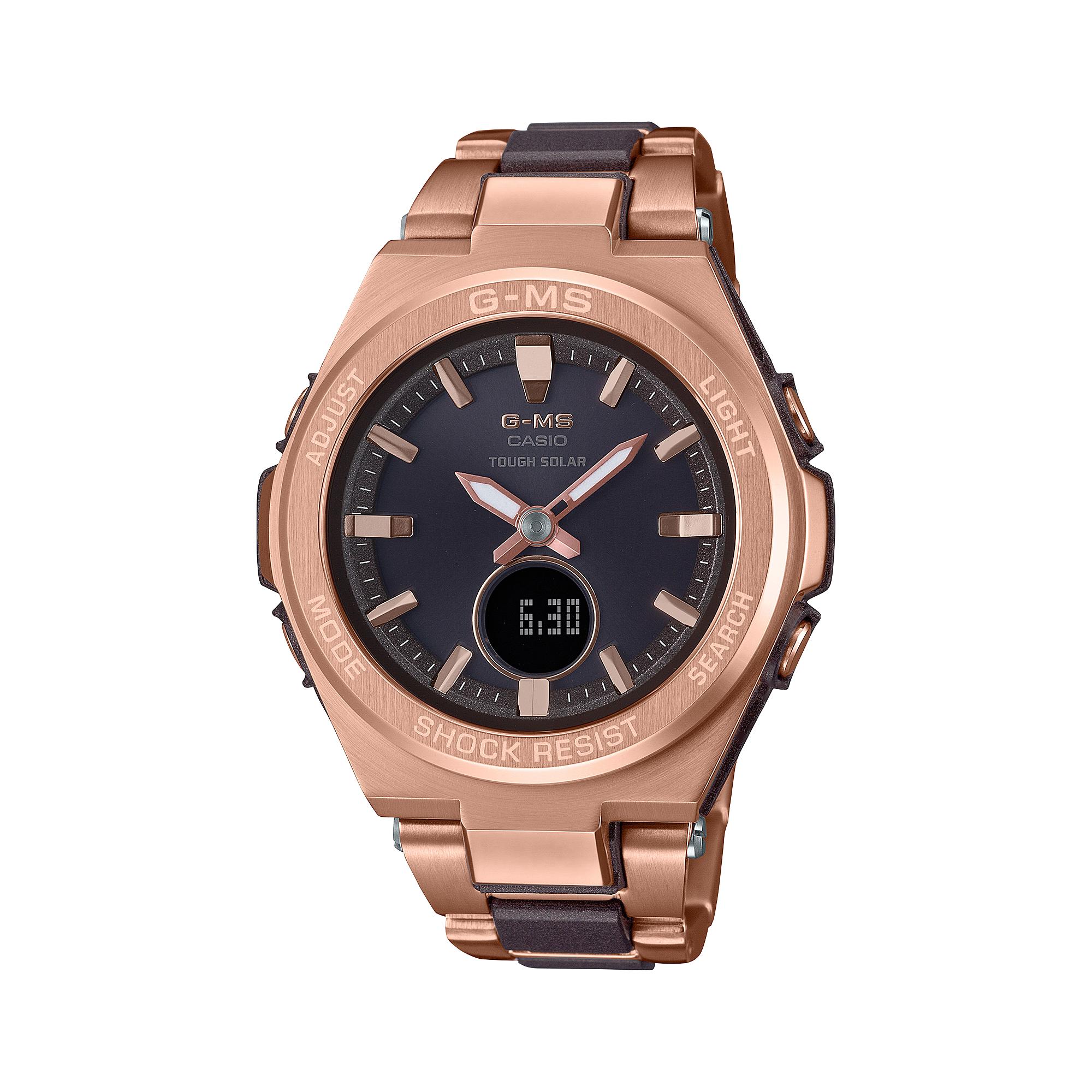 

Casio Men s Stainless Steel 100M Water Resistant Analog Shock Resistant Quartz Watch MSG-S200CG-5A коричневый