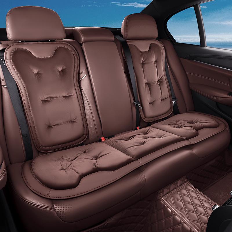 Plush Car Seat Cushion with Backrest - Thickened for Autumn/Winter Warmth