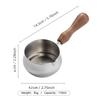 Sauce Pan 304 Stainless Steel Sauce Pan Butter Warmer Milk Pan with Pour Spout Cooking Sauce Cup with Wooden Handle 60ml/100ml