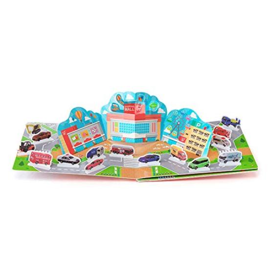 Ginpo Gincho Sangyo Tomica Książka z naklejkami typu pop-up, 32 naklejki (TT-PTTF)