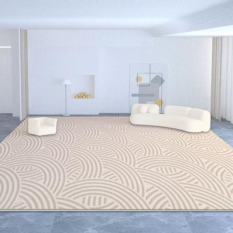 Striped Geometric Pattern Carpet for Living Room Large Area Rugs Modern Minimalism Light Luxury Mats Bedroom Floor Mat