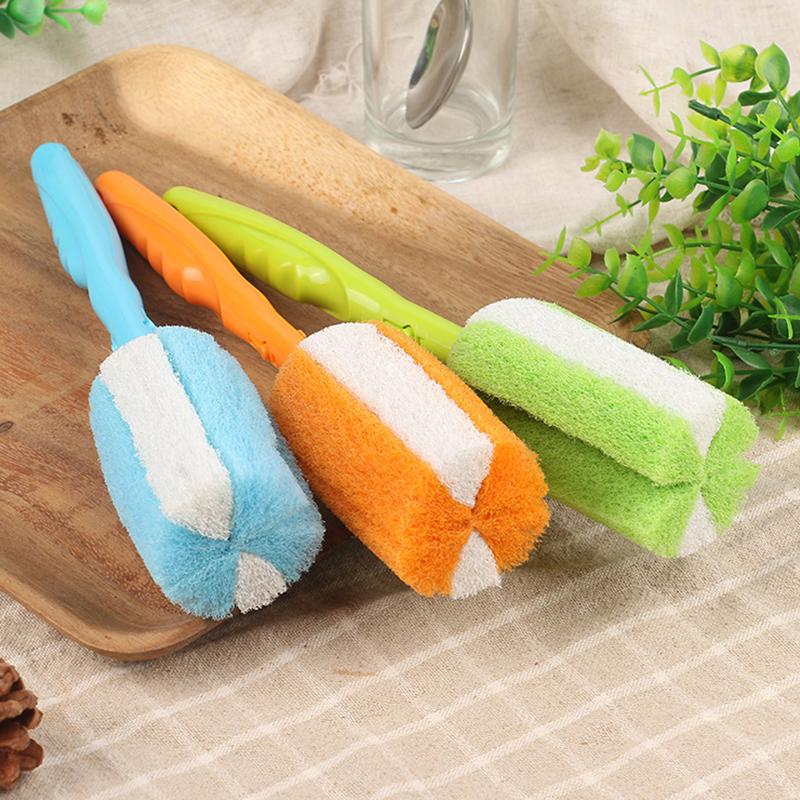 Removable Sponge Baby Cup Bottle Washing Brush Kitchen Cleaning Tool Bottle Cleaning Brush Long Handle Bottle Cleaning Sponge