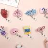 1pc Cute Felt Retractable Nurse Badge Reel Clip Badge Holder ID Card Holder Students Doctor ID Card Holder Credential Holders