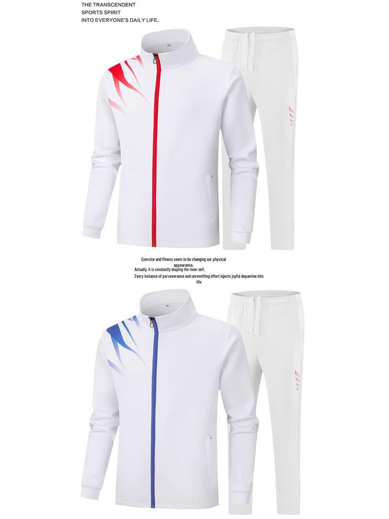 Unisex Stand-up Collar Sports Jacket and Hoodie Set