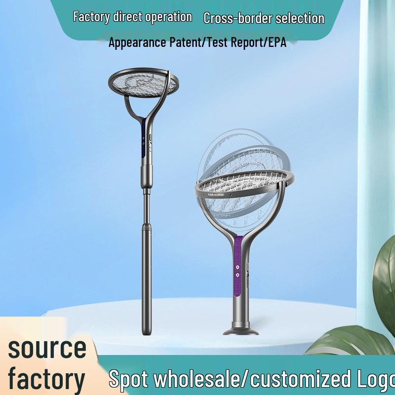 Wall-Mounted Rotating Rechargeable Electric Mosquito Swatter & Killer