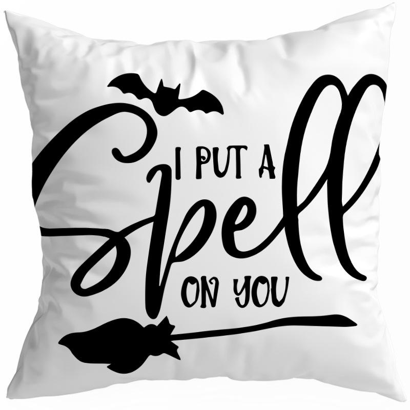 Halloween Horror Pumpkin Witch Moon Decorative Pattern Pillow Cover Bedroom, Living Room, Sofa, Cinema, Car Throw Pillow Cover