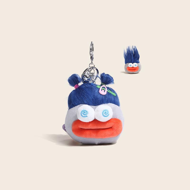 Explosive Vegetable Hair Sausage Mouth Small Pendant Plush Keychain Bag Decor