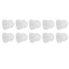10 Stück Hörverstärker Ohrstöpsel Transparent Doppelschichtig Geschlossen Antistatisch Weich Silikon Ohrstöpsel