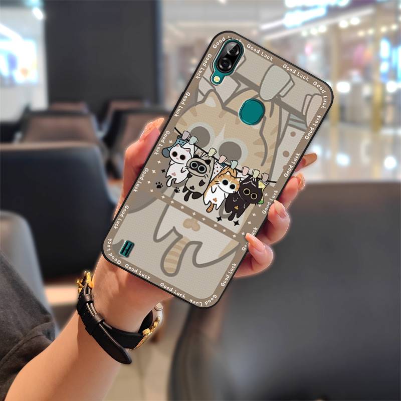 Durable Cute Phone Case For Blackview A60 Pro Waterproof Silicone Graffiti Anti-knock Phone Pouch TPU Soft Case Cartoon