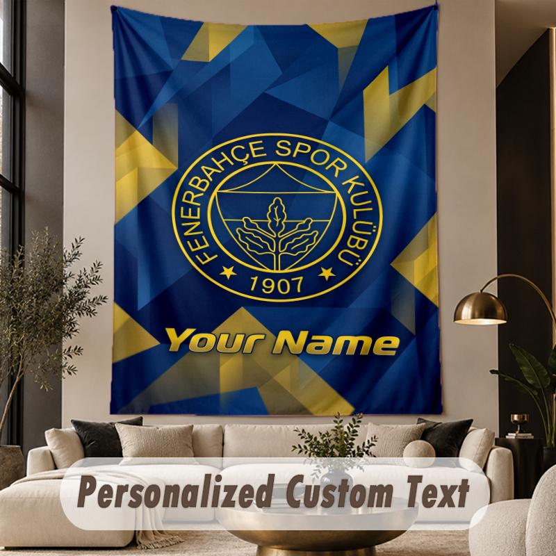 Custom Text Tapestry Fenerbahçe FC Print Wall Tapestry Indoor Living Room Wall Decor