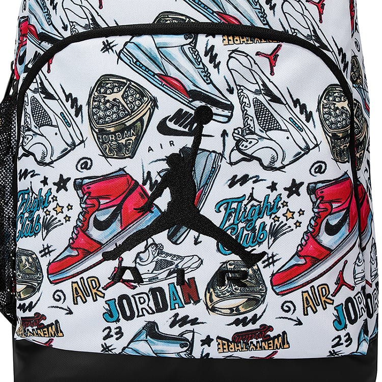 Jordan Polyester Backpack Unisex Pure White & Gym Red JD2623022GS-002