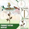 Metal Bird Bath for Outside Vintage Birdbath with 5 Prongs Base Stake Versatile Outdoor Bird Bath for Garden Patio Yard Lawn