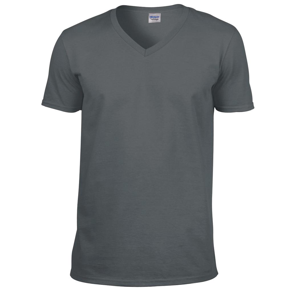 Gildan Mens Soft Style V-Neck Short Sleeve T-Shirt