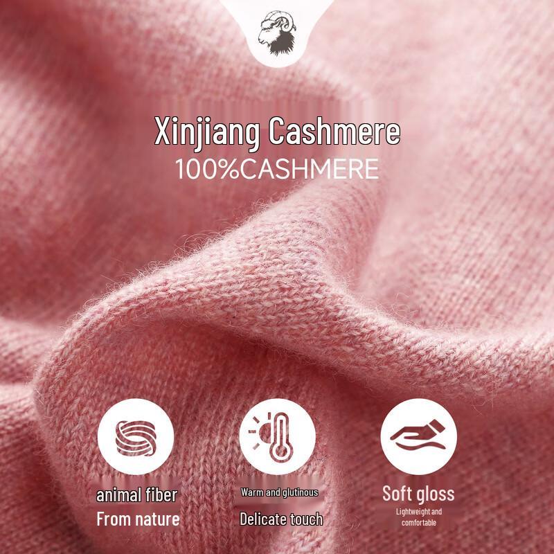 Women's 100% Cashmere Round Neck Cardigan