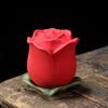 Ceramic Tea Jar Rose Tea Caddy Storage Tank Moisture-proof Sealed Tea Canister Simulation Flower Storage Jar and Lids Candy Pots