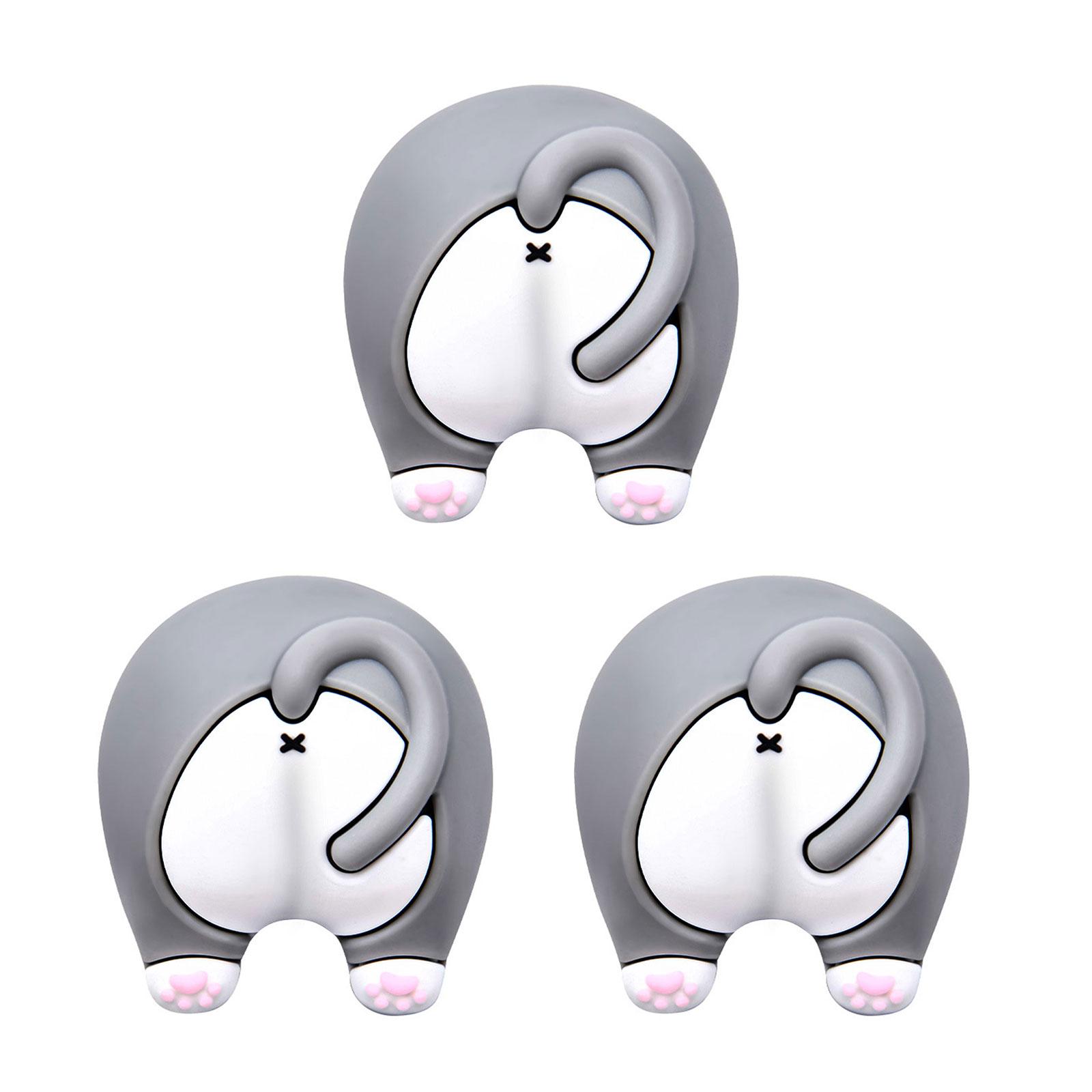 

Set Of 3 Silicone Door Bumper Pads Easy Install Protective Pads Cushions set Home Decoration for Home Furniture & Doors C