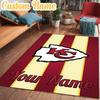 Custom Name Kansas City Chiefs Helmet Rug Office Rug Chair Mat Non Slip Carpet Rugs for Bedrooms Dining Room Living Room Home Decor gifts