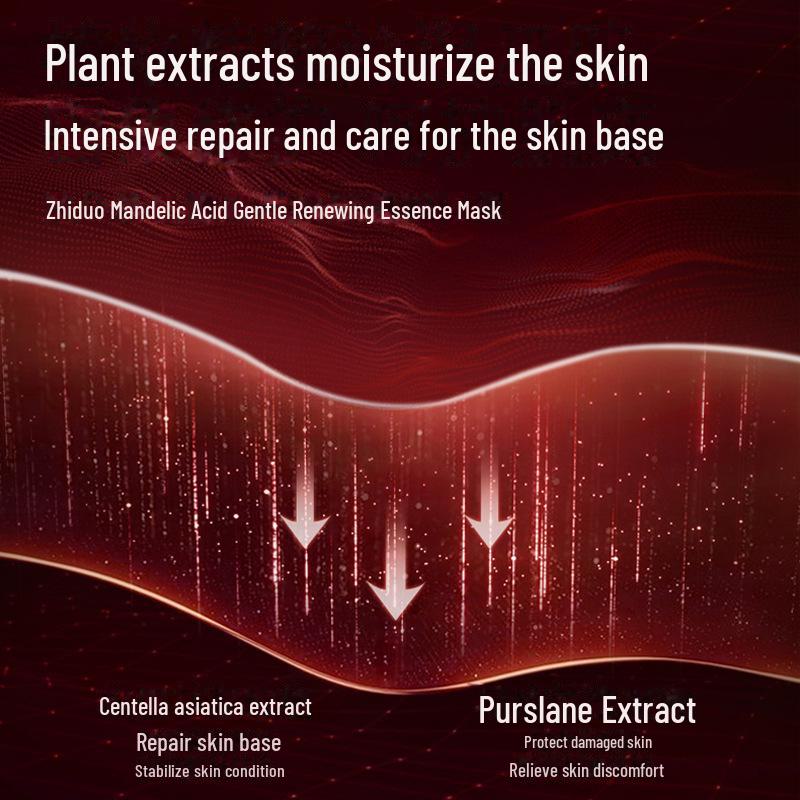 Maschera Viso in Tessuto Rinnovante all'Acido Mandelico Zhiduo