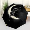 1pc Moon CatAutomatic Folding Umbrella, Portable Collapsible Design, Casual Outdoor Accessory, for All Seasons049