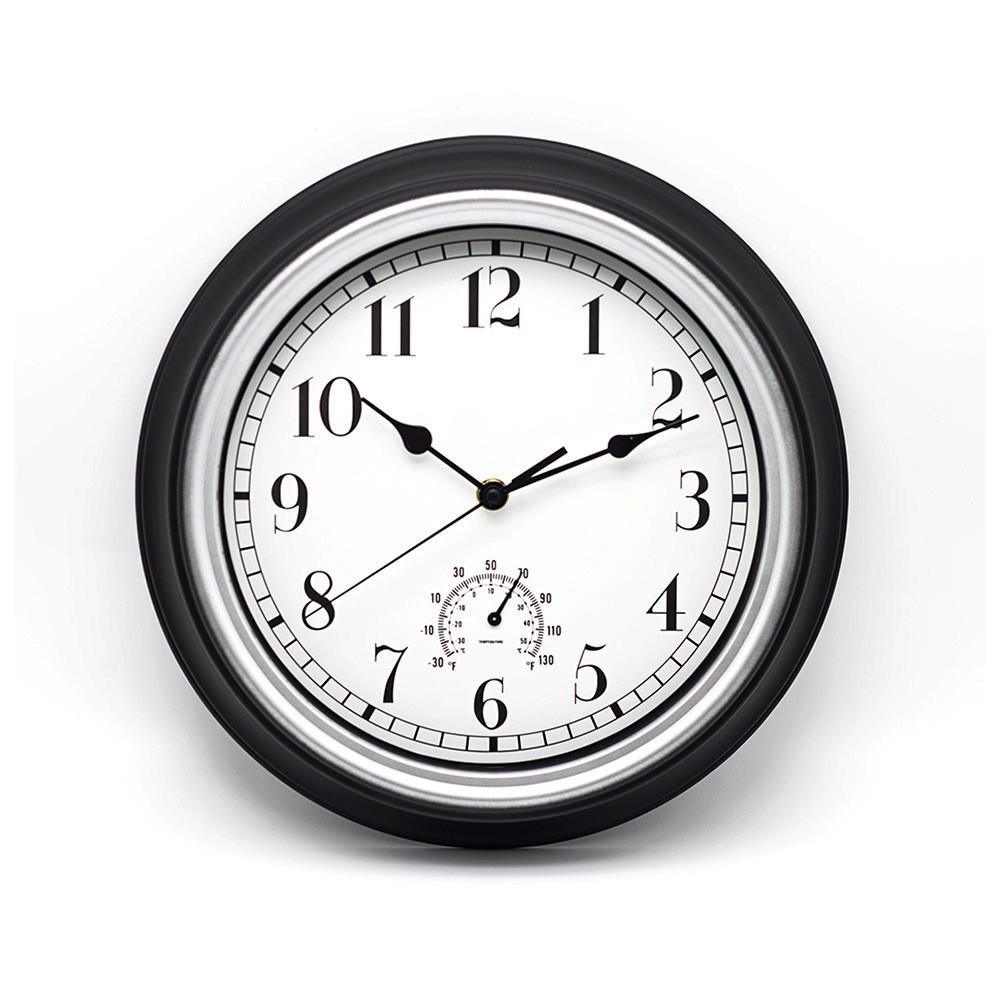Retro Waterproof Clock With Display Thermometer And Hygrometer For Use Indoor
