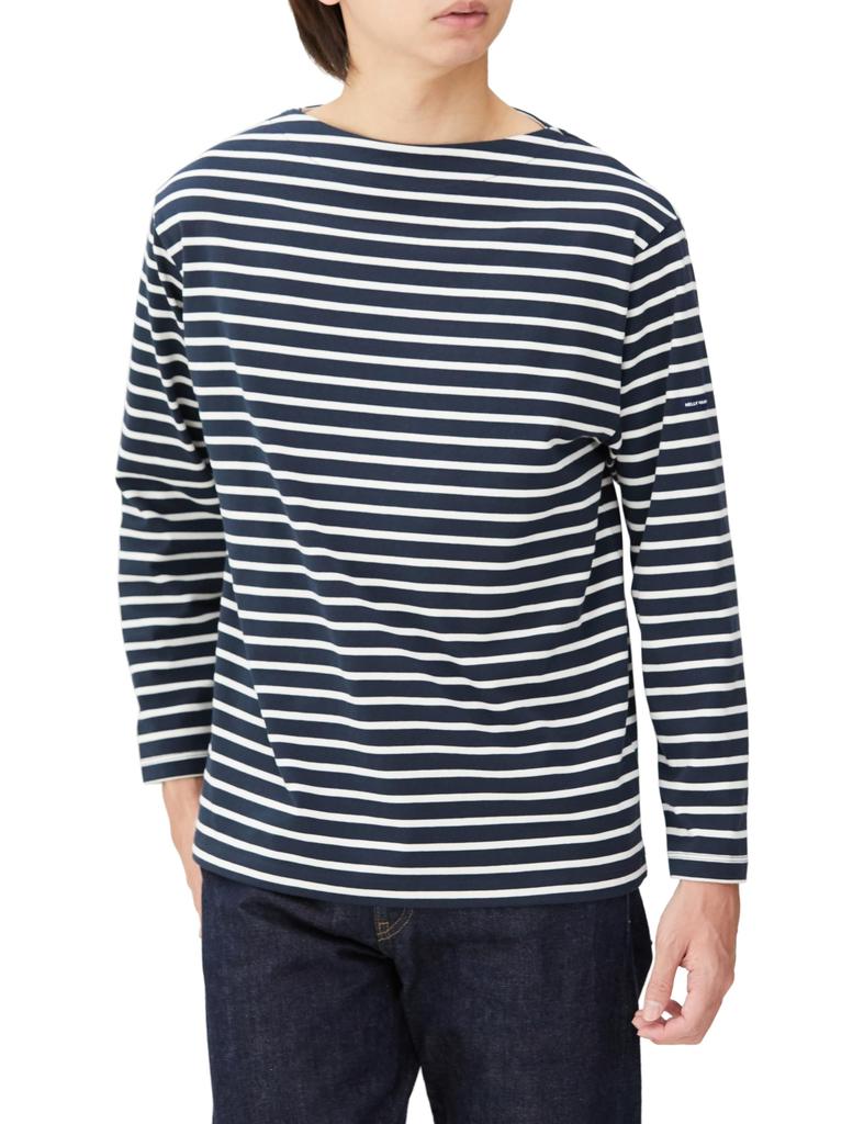 Helly Hansen HH Marine Border Tee, Long Sleeve, Deep Navy/Off White